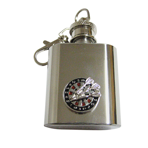 Dartboard and Darts Keychain Flask - Picture 1 of 1